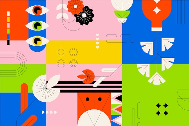 Free Vector flat design geometric pattern