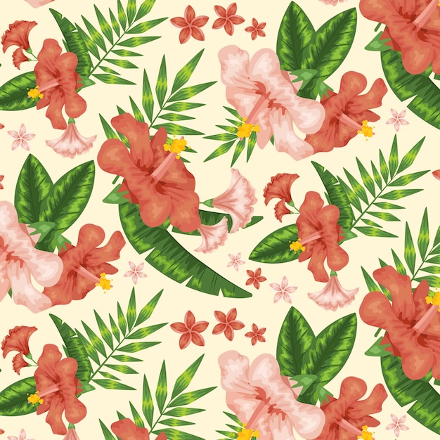 Free Vector flat design hawaiian shirt pattern illustration