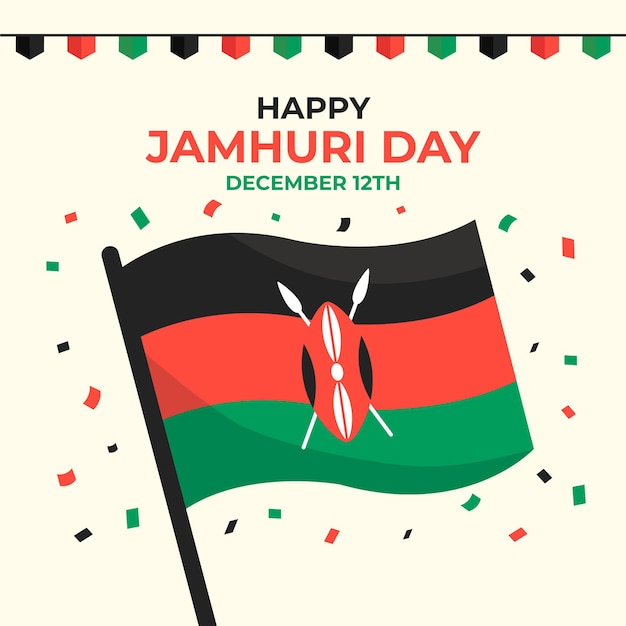 Free Vector flat design jamhuri day