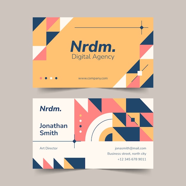 Free Vector flat design modern business card template