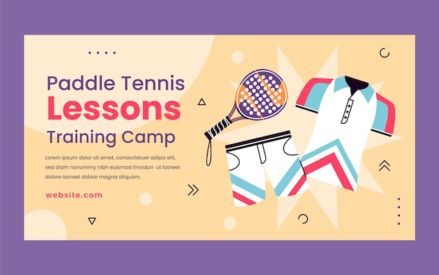 Free Vector flat design paddle tennis facebook post