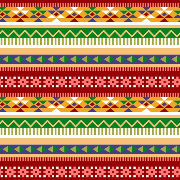 Free Vector flat design peruvian pattern