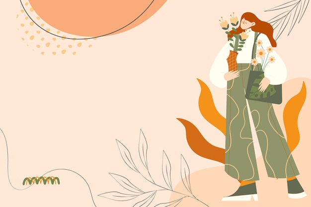 Free Vector flat design soft earth tones background