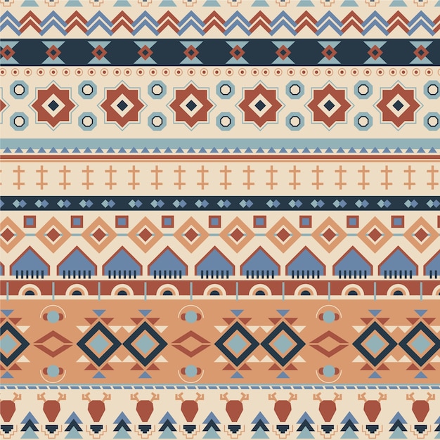 Free Vector flat design traditional native american pattern