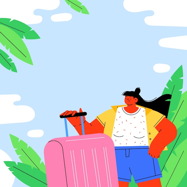 Free Vector flat design travel background