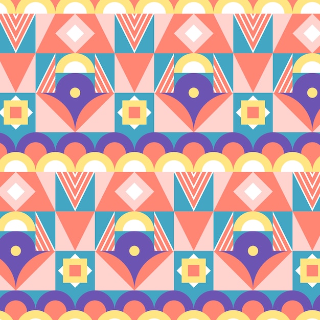 Free Vector flat geometric mosaic pattern design