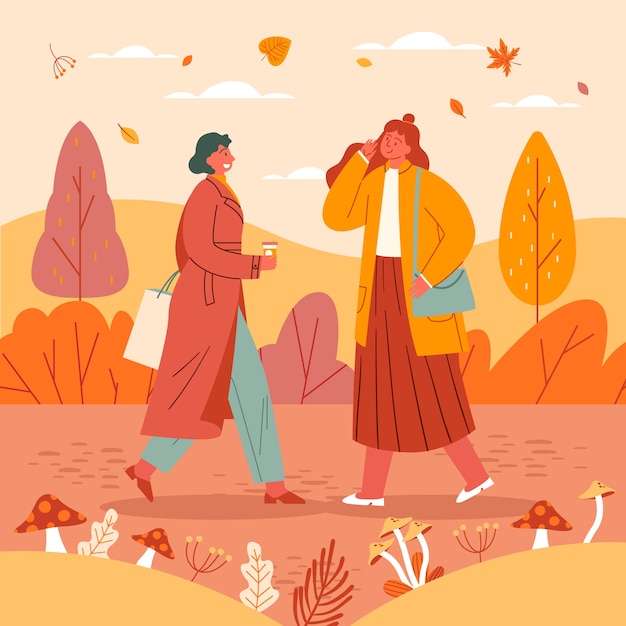 Free Vector flat illustration for fall season celebration