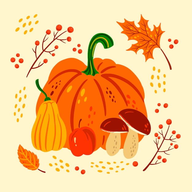 Free Vector flat illustration for fall season celebration