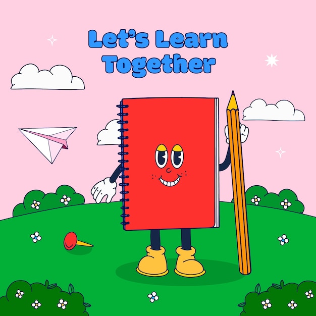 Free Vector flat illustration for russian knowledge day celebration