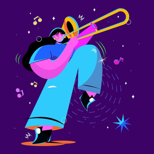 Free Vector flat illustration for world music day celebration