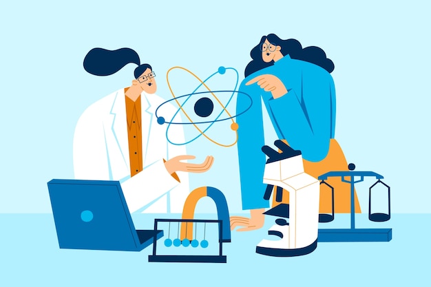 Free Vector flat international day of women and girls in science illustration