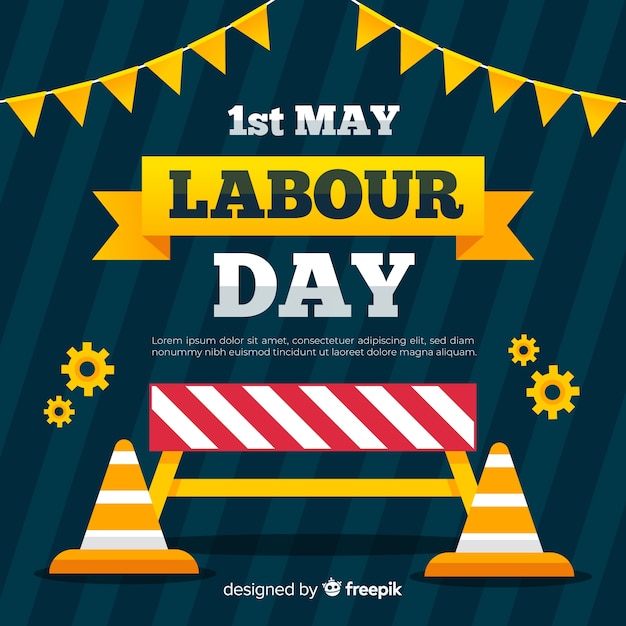 Free Vector flat labor day background