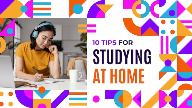 Free Vector flat mosaic youtube thumbnail