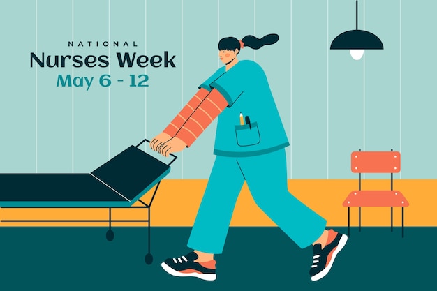 Free Vector flat national nurses week illustration