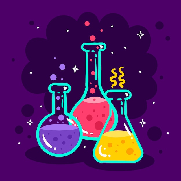 Free Vector flat national science day illustration