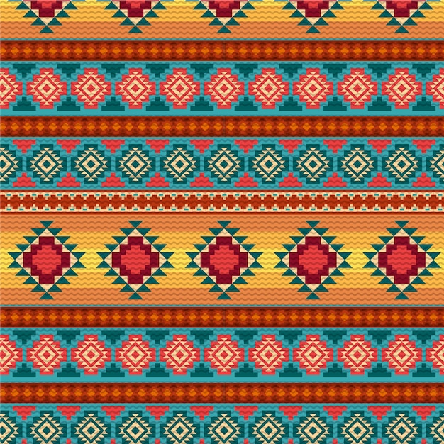 Free Vector flat native american pattern