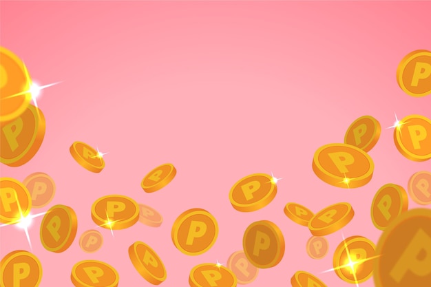 Free Vector flat point coins background