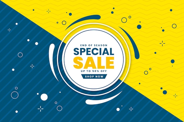 Free Vector flat sale background