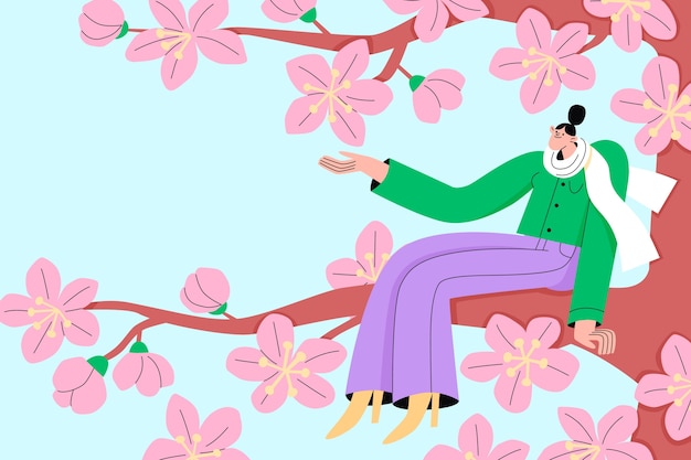 Free Vector flat spring background