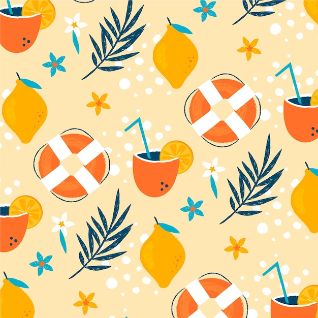Free Vector flat summer pattern design