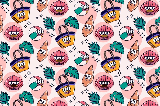 Free Vector flat summer pattern design