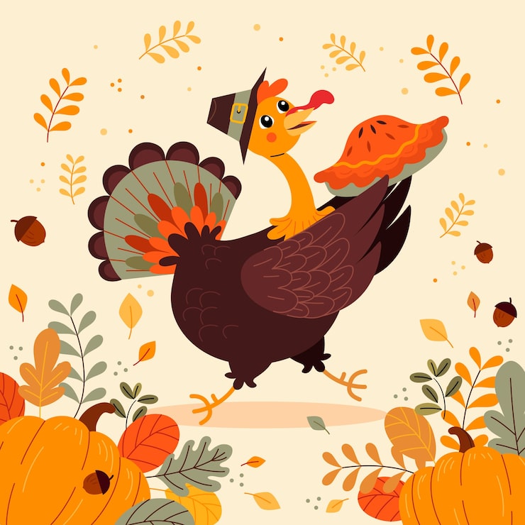 Free Vector flat thanksgiving illustration