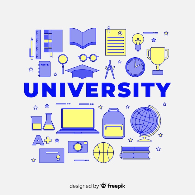 Free Vector flat university concept