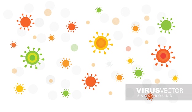Free Vector flat virus  background