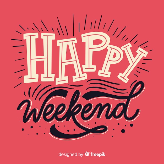 Free Vector flat weekend greeting