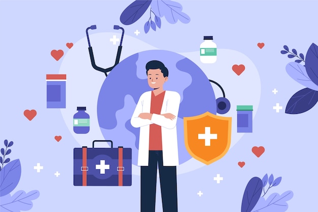 Free Vector flat world health day background