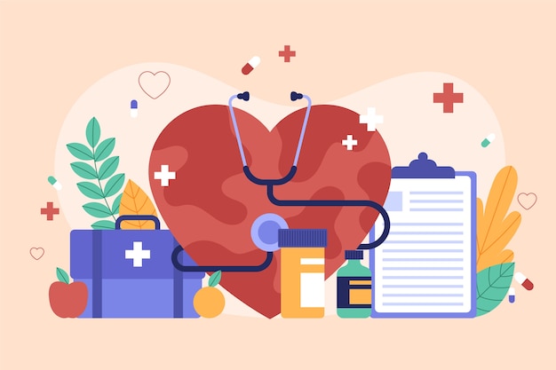 Free Vector flat world health day background