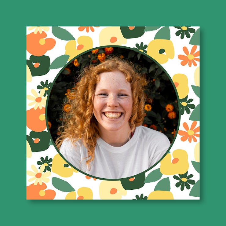 Free Vector floral cute tiktok profile picture