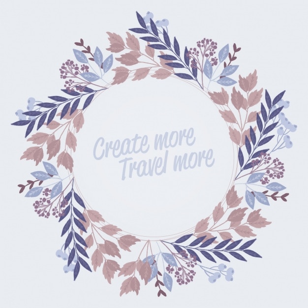 Free Vector floral wreath background design