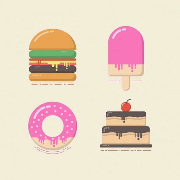 Free Vector food icons collection