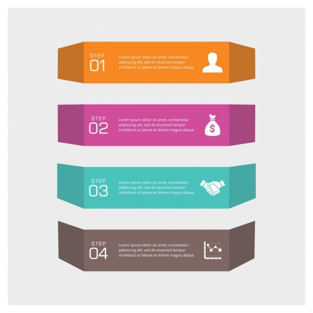 Free Vector four useful banners for infographics