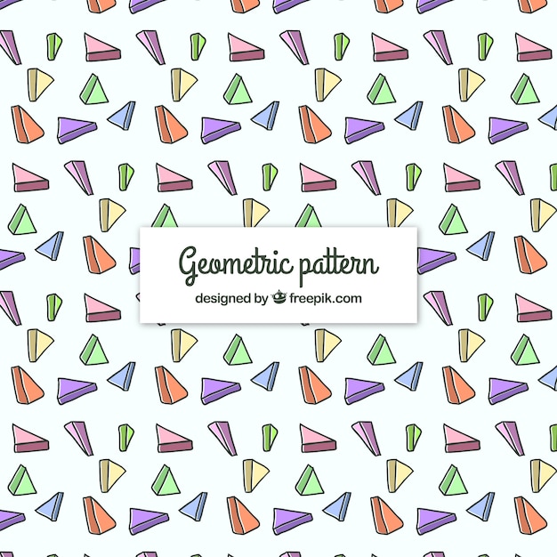 Free Vector fun and hand drawn geometric pattern background