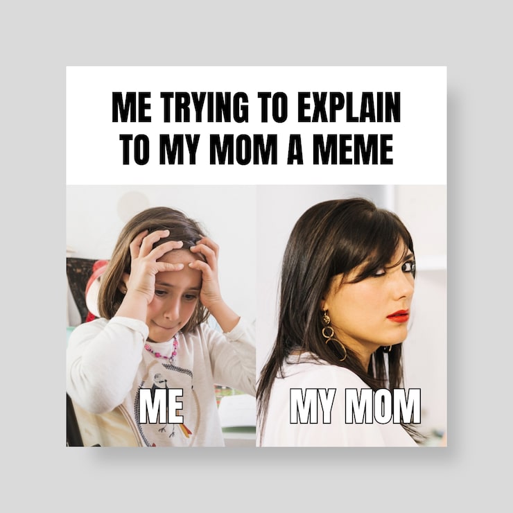 Free Vector funny explaining meme template