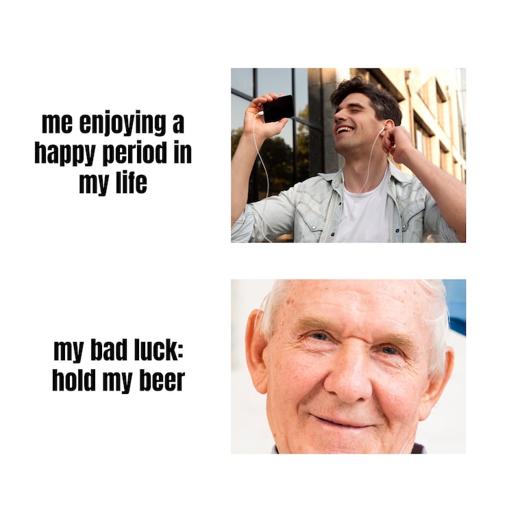 Free Vector funny hold my beer meme