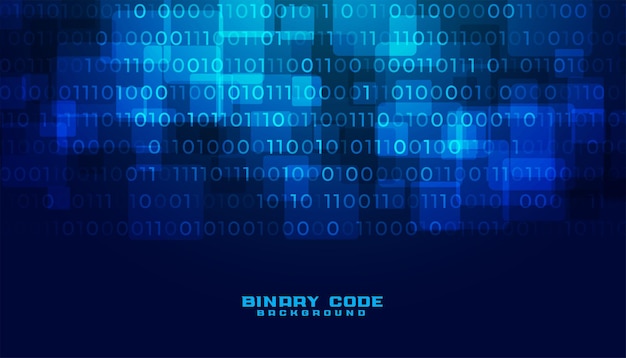 Free Vector futuristic binary code programming tech background design