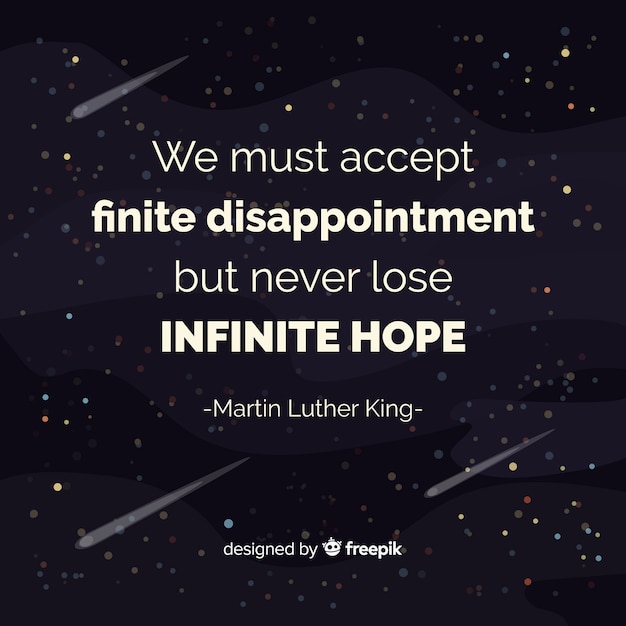 Free Vector galaxy background and quote concept