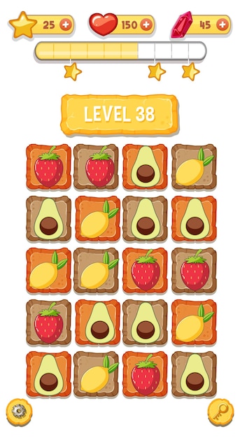 Free Vector a game background template with elements