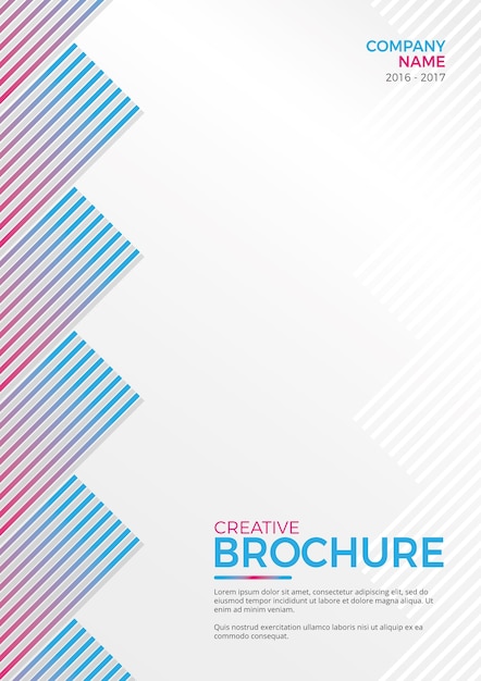 Free Vector geometric business leaflet template