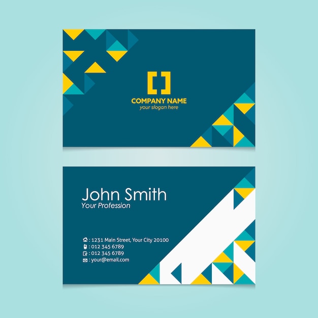 geometric design business card