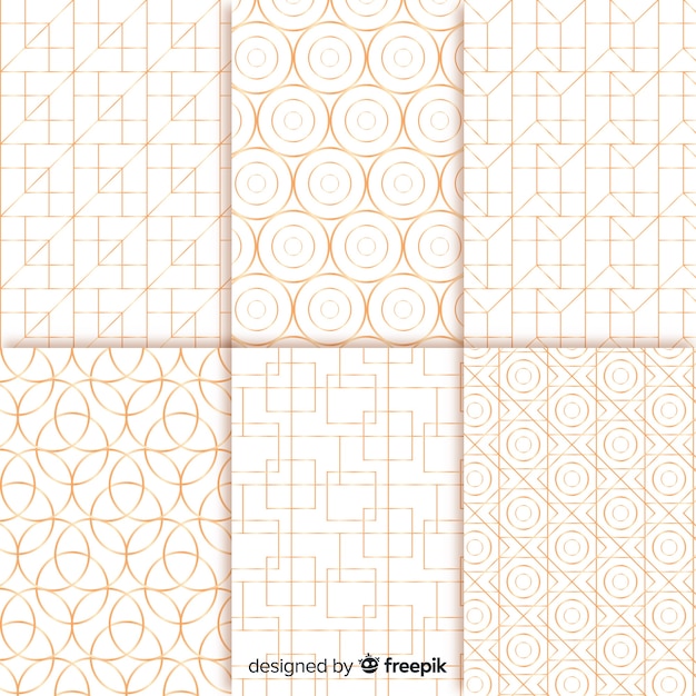 Free Vector geometric luxury pattern collection