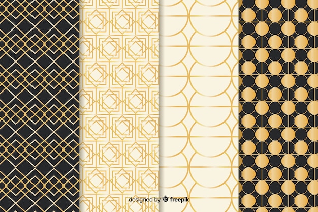 Free Vector geometric luxury pattern pack