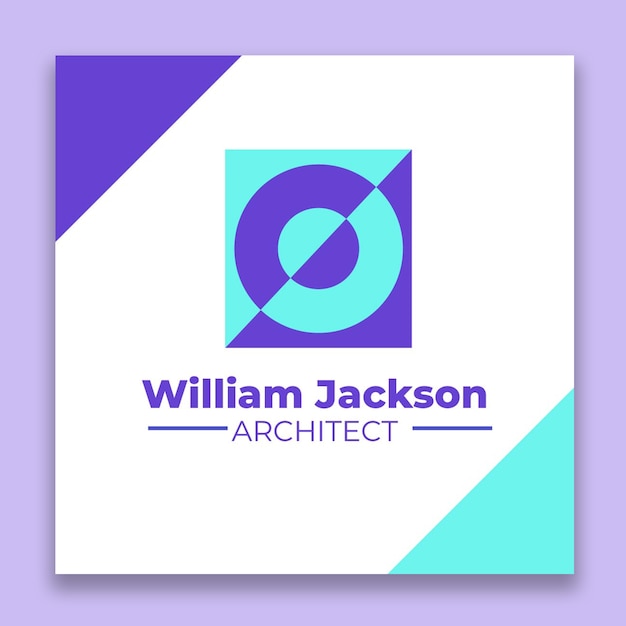 Free Vector geometric william jackson architect linkedin profile picture