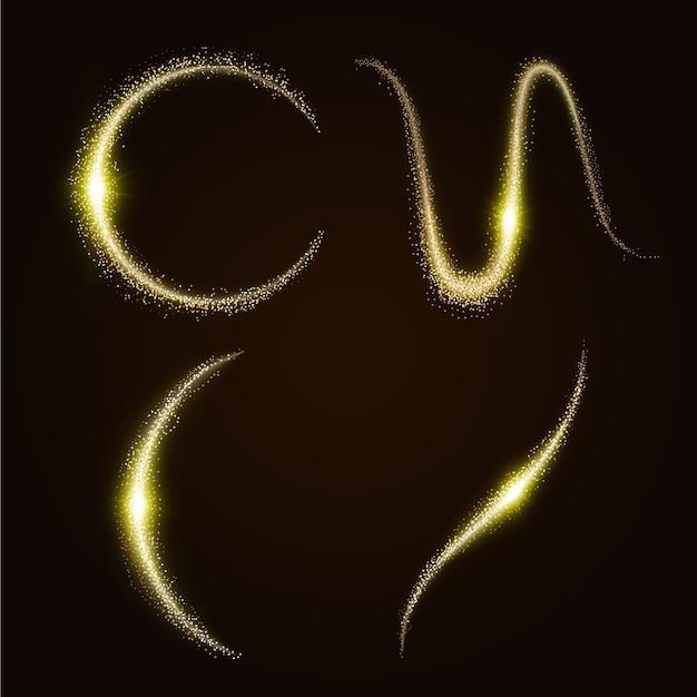 Free Vector glitter wave collection