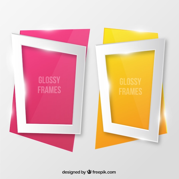 Free Vector glossy frames