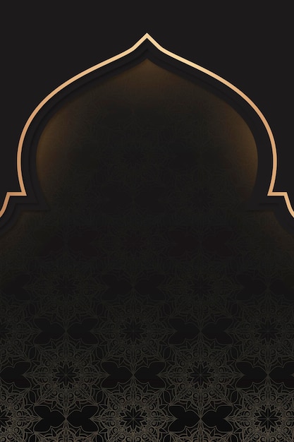 Free Vector golden eid mubarak frame design