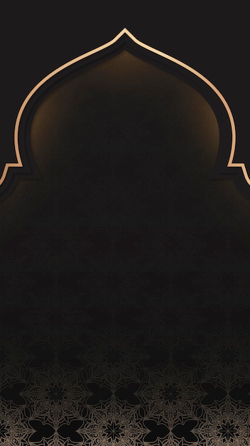 Free Vector golden eid mubarak frame design